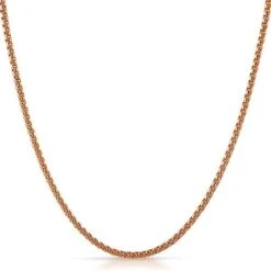 Rounded Box Chain Rose Gold Stainless Steel