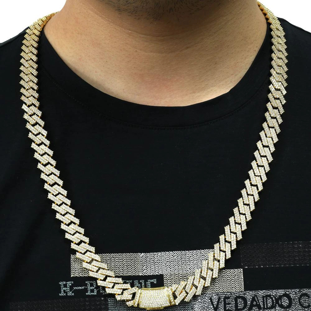 Sharp 14MM Cuban Iced Out Chain 3 Sharp 14MM Cuban Iced Out Chain - Image 3