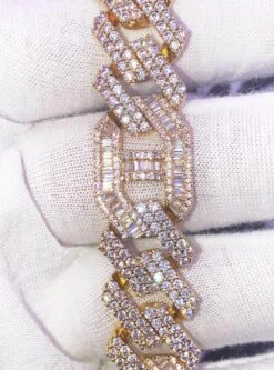 Sharp Baguette Mariner Figaro Iced Out Hip Hop Bracelet -Wandr Jewelry Store sharp baguette mariner figaro iced out hip hop bracelet hiphopbling 131437