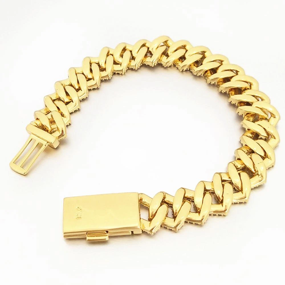 Sharp Cuban 14MM Bling Bling Bracelet 5 Sharp Cuban 14MM Bling Bling Bracelet - Image 5