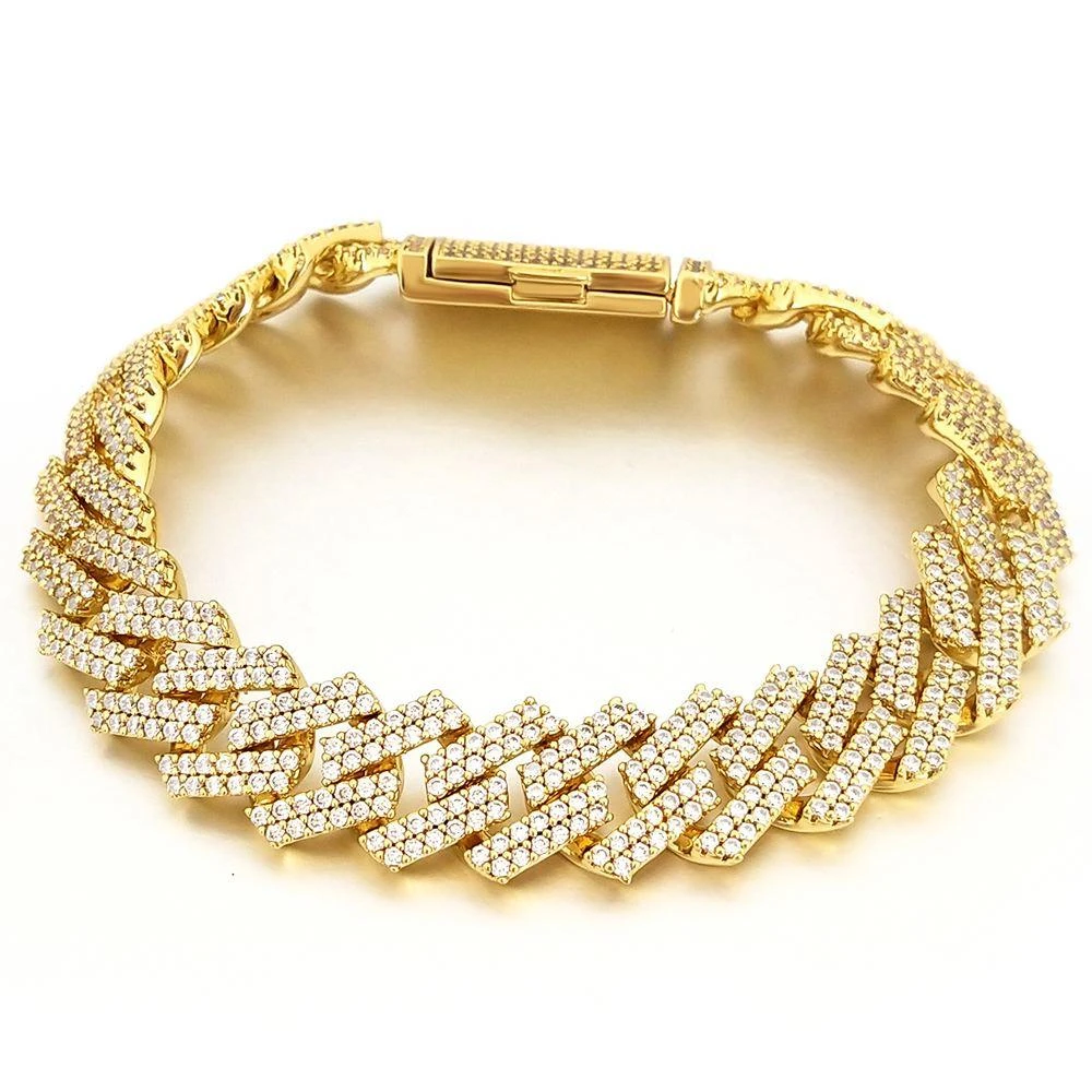 Sharp Cuban 14MM Bling Bling Bracelet 3 Sharp Cuban 14MM Bling Bling Bracelet - Image 3