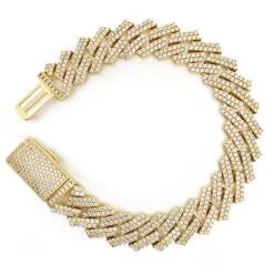 Sharp Cuban 14MM Bling Bling Bracelet