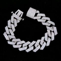 Sharp Cuban Link Hip Hop Bling Bling 20MM Bracelet -Wandr Jewelry Store sharp cuban link hip hop bling bling 20mm bracelet white gold 7 hiphopbling 464482