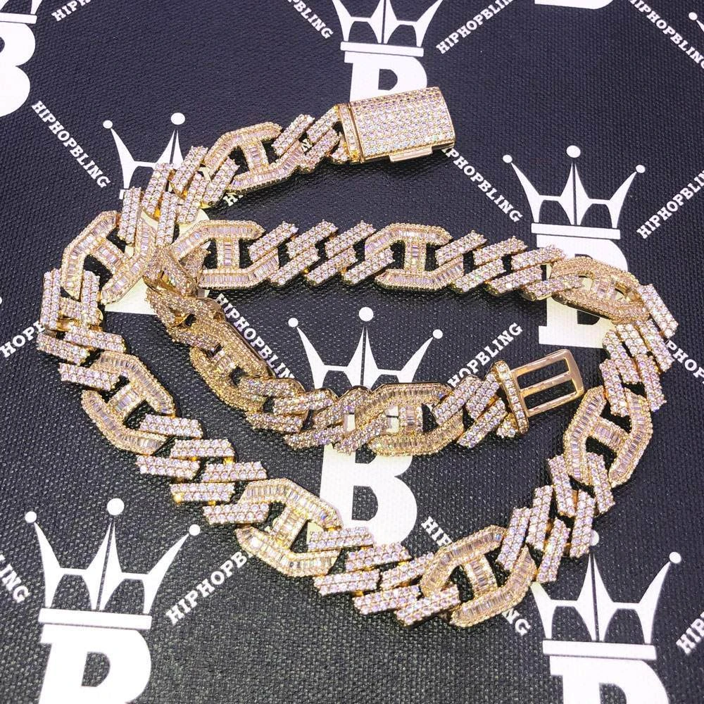 Sharp Mariner Figaro Bling Bling CZ Iced Out Chain 3 Sharp Mariner Figaro Bling Bling CZ Iced Out Chain - Image 3