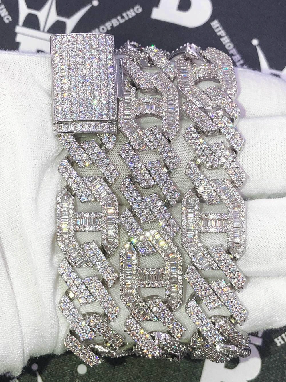 Sharp Mariner Figaro Bling Bling CZ Iced Out Chain 2 Sharp Mariner Figaro Bling Bling CZ Iced Out Chain - Image 2