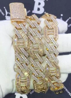Sharp Mariner Figaro Bling Bling CZ Iced Out Chain