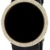 Silver Bling Bling Touch Screen Digital Watch Black Band