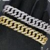 Skinny Cuban Link 15MM VVS Iced Out Hip Hop Bracelet