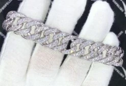 Skinny Cuban Link 15MM VVS Iced Out Hip Hop Bracelet -Wandr Jewelry Store skinny cuban link 15mm vvs iced out hip hop bracelet white gold 8 hiphopbling 626563