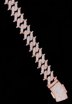 Spiked Cuban 12MM CZ Iced Out Hip Hop Bracelet -Wandr Jewelry Store spiked cuban 12mm cz iced out hip hop bracelet rose gold 7 hiphopbling 754541