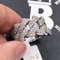 Spiked Cuban Diamond Ring 2.45cttw 10K Gold -Wandr Jewelry Store spiked cuban diamond ring 245cttw 10k gold hiphopbling 537430