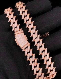 Spiked Cuban Hip Hop Bling Bling CZ Iced Out Chain