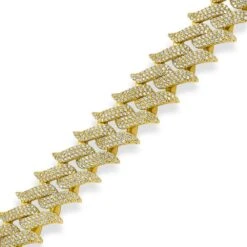 Spiked Cuban Link Iced Out Hip Hop Bracelet