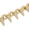 Spiked Rolo Gold CZ Bling Bling Hip Hop Chain