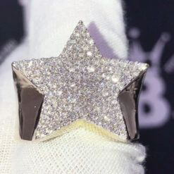 Star 1.23cttw Diamond Ring 10K Yellow Gold -Wandr Jewelry Store star 123cttw diamond ring 10k yellow gold hiphopbling 221693