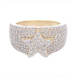 Star Pave Diamond Ring 2.35cttw 10K Gold -Wandr Jewelry Store star pave diamond ring 235cttw 10k gold hiphopbling 210849