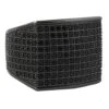 Thick Block Black CZ Bling Bling Ring