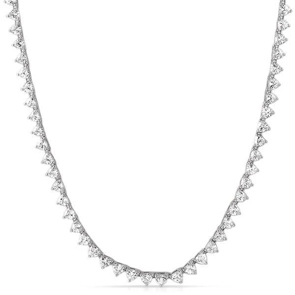 Trillion 4MM 1 Row CZ Rhodium Tennis Chain 1 Trillion 4MM 1 Row CZ Rhodium Tennis Chain