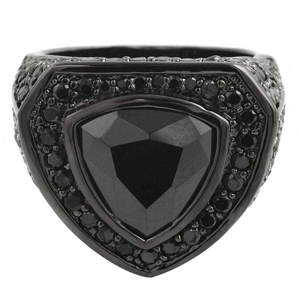 Trillion Black CZ Micro Pave Custom Hip Hop Ring 1 Trillion Black CZ Micro Pave Custom Hip Hop Ring