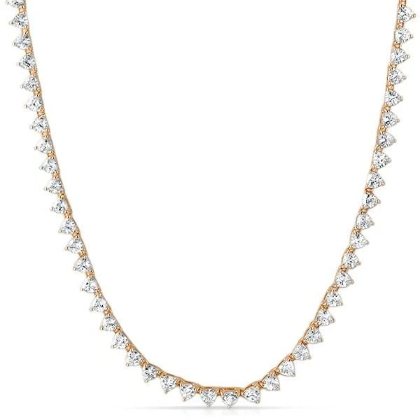 Trillion Cut CZ 4MM Bling Tennis Chain Rose Gold 1 Trillion Cut CZ 4MM Bling Tennis Chain Rose Gold