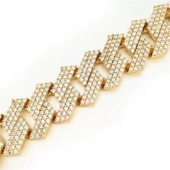 Triple Sharp Cuban 19MM Bling Bling Bracelet -Wandr Jewelry Store triple sharp cuban 19mm bling bling bracelet hiphopbling 612194