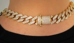 Turkish Cuban Bling Bling Chain 14MMWhite / Yellow Gold 9 Turkish Cuban Bling Bling Chain 14MMWhite / Yellow Gold -Wandr Jewelry Store turkish cuban bling bling chain 14mm white yellow gold hiphopbling 287380