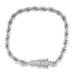 VVS Moissanite French Rope Bracelet Steel / .925 Silver 11 VVS Moissanite French Rope Bracelet Steel / .925 Silver -Wandr Jewelry Store vvs moissanite french rope bracelet steel 925 silver white gold 6mm 7 bracelet hiphopbling 706432