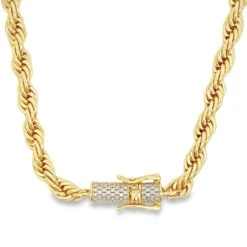 VVS Moissanite French Rope Chain Steel / .925 Silver