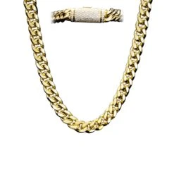 VVS Moissanite Miami Cuban Chain Steel / .925 Silver -Wandr Jewelry Store vvs moissanite miami cuban chain steel 925 silver hiphopbling 343726