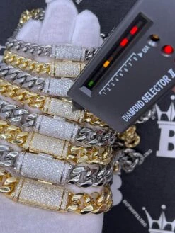 VVS Moissanite Miami Cuban Chain Steel / .925 Silver -Wandr Jewelry Store vvs moissanite miami cuban chain steel 925 silver hiphopbling 714285