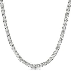 VVS Tennis Chain White Gold -Wandr Jewelry Store vvs tennis chain white gold 4mm 30 hiphopbling 278272