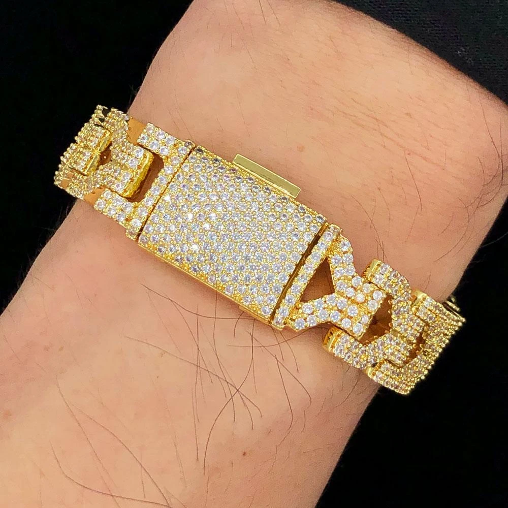 Y-Link CZ Iced Out Hip Hop Bling Bracelet 2 Y-Link CZ Iced Out Hip Hop Bling Bracelet - Image 2
